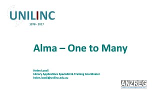 Resource sharing in Alma – one to many