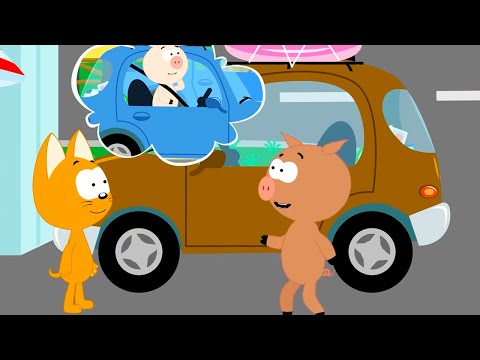 Котенок и автомойка - Настоящий загар 🚜 Мультфильм для детей