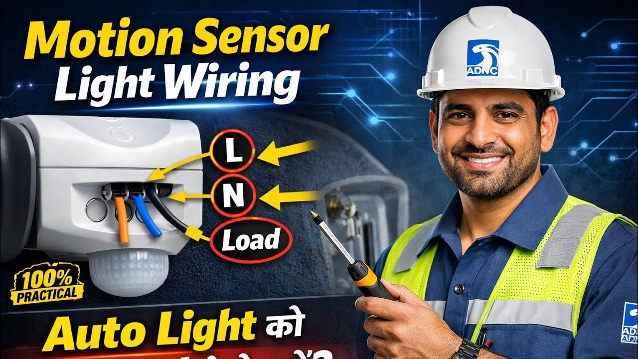 Motion Sensor Light Wiring | Auto Light को Manual कैसे करें? | Complete ...