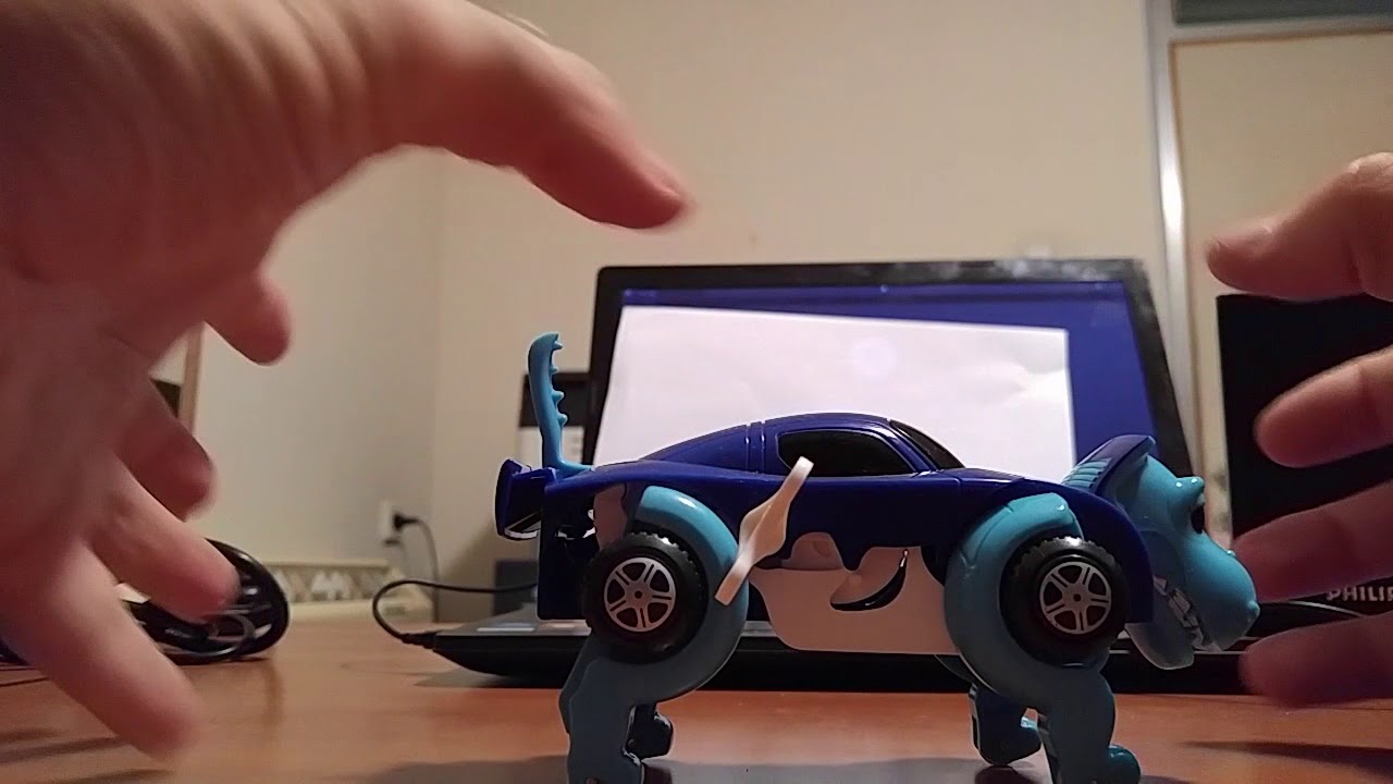 Wind-up Clockwork Deformable Car Dog Kids Toy - BLUE gearbest russian review