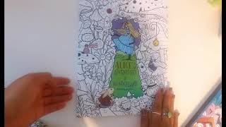 Alice’s Adventure in Wonderland coloring book flip through [By Julia Rivers]