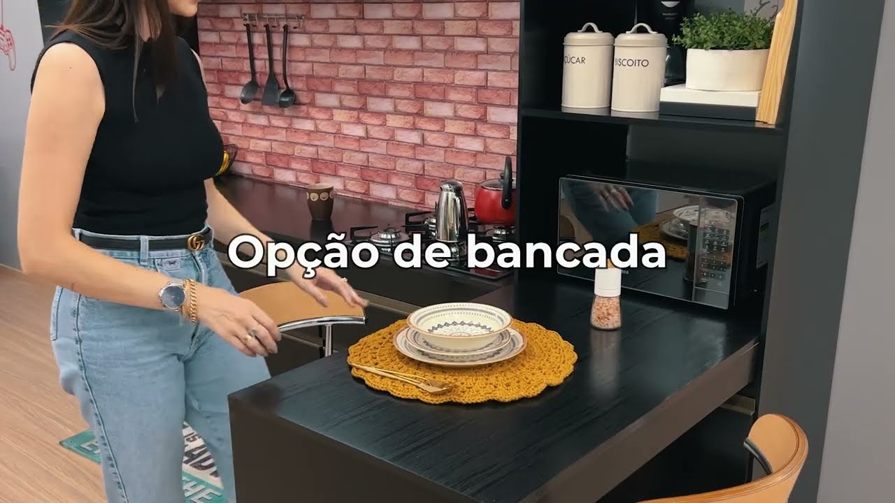 Paneleiro 2 Portas Veneza Gb Multimóveis Mp3739 Preto | MadeiraMadeira