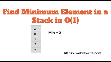Find the Minimum Element in a Stack in O(1)