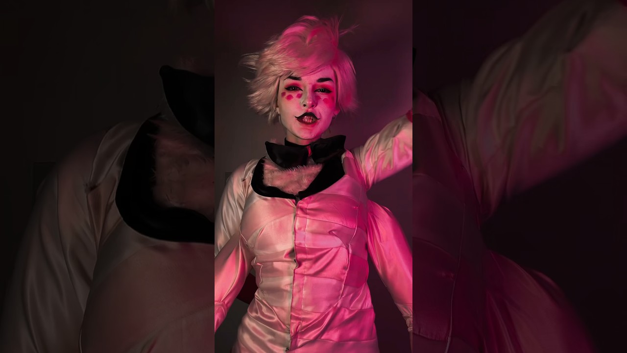 🤩Angeldust Rockstar 🎸Transition Hazbin Hotel in Real Life #shorts