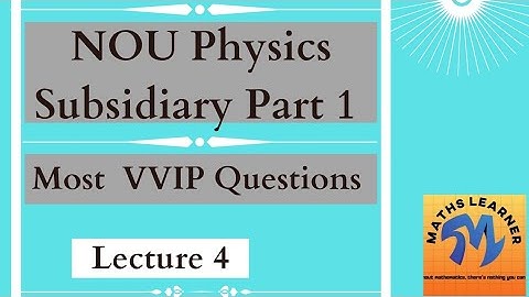 NOU Physics Subsidiary part 1|Top 10 questions| Most repeated previous year questions|