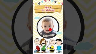 SNOOPY Peanuts Personalized Birthday INVITATION Charlie Brown