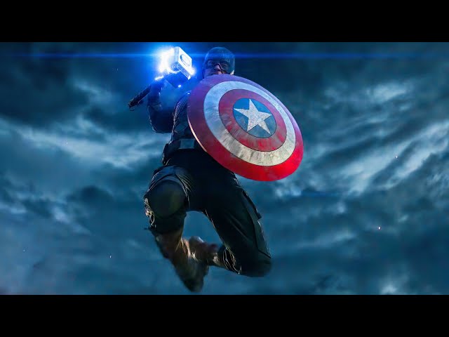 Captain America vs Thanos Fight - Captain America Lifts Mjolnir - Avengers: - YouTube