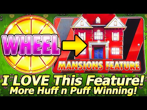 Wheel Symbol Turns Into a Mansions Feature in NEW Huff n Even More Puff Slot Machine at Yaamava!