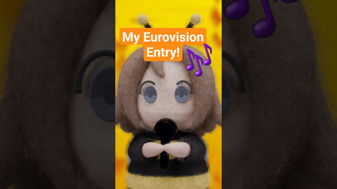 I'll definitely 'bee' the winner! 🐝 #animation #eurovision2026 #shorts