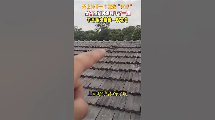 7月5日 浙江舟山天上掉下一个发光“火球”，女子遛狗时发现吓了一跳，于是派出弟弟一探究竟＃不明飞行物 - 天天要闻