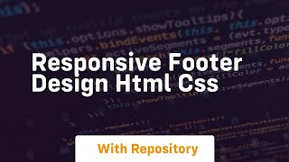 Responsive footer design html css