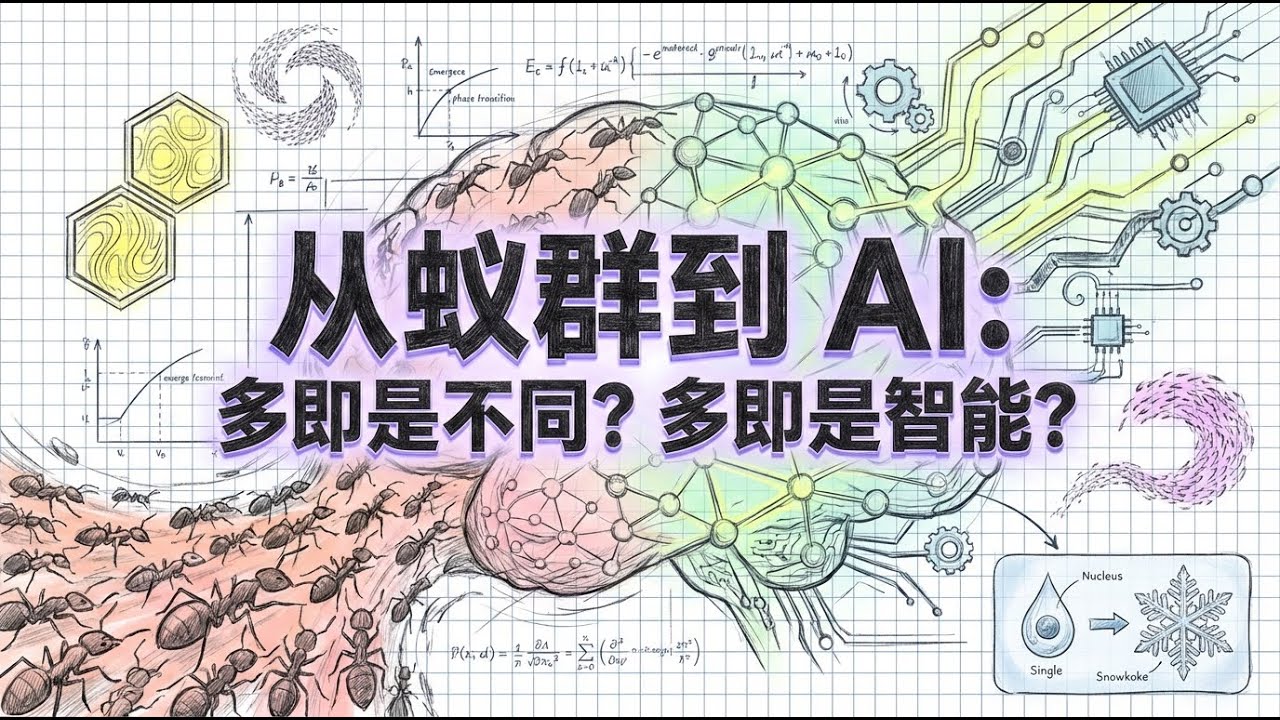 万物涌现的秘密 | 为什么多即是不同 | 从蚁群到大模型AI的智能真相