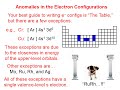 Electron Configuration and Exceptions Quiz