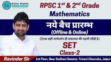 RPSC 1st & 2nd Grade Mathematics-2026 | New Batch (Offline & Online) | SET (समुच्चय) Class - 2