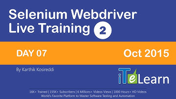 Selenium Webdriver Live Training Day 07