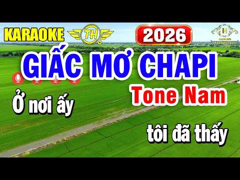 Giấc Mơ Chapi Karaoke Tone Nam ( Dm ) Nhạc Sống 2026 Hát Dễ Thuộc | Trọng Hiếu