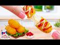 🌭 Cheesy Miniature Fried Korean Mozzarella Corn Dog Recipe 🧀 TinyBap ASMR Mini Cooking