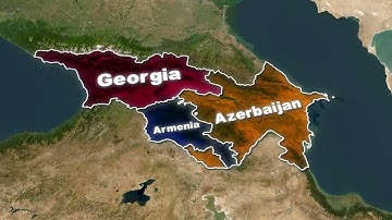 Georgia, Armenia, Azerbaijan Free Geolayer Map Animation