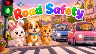 Road Safety Song 🚦 Learn to Stop Look and Listen for Toddlers