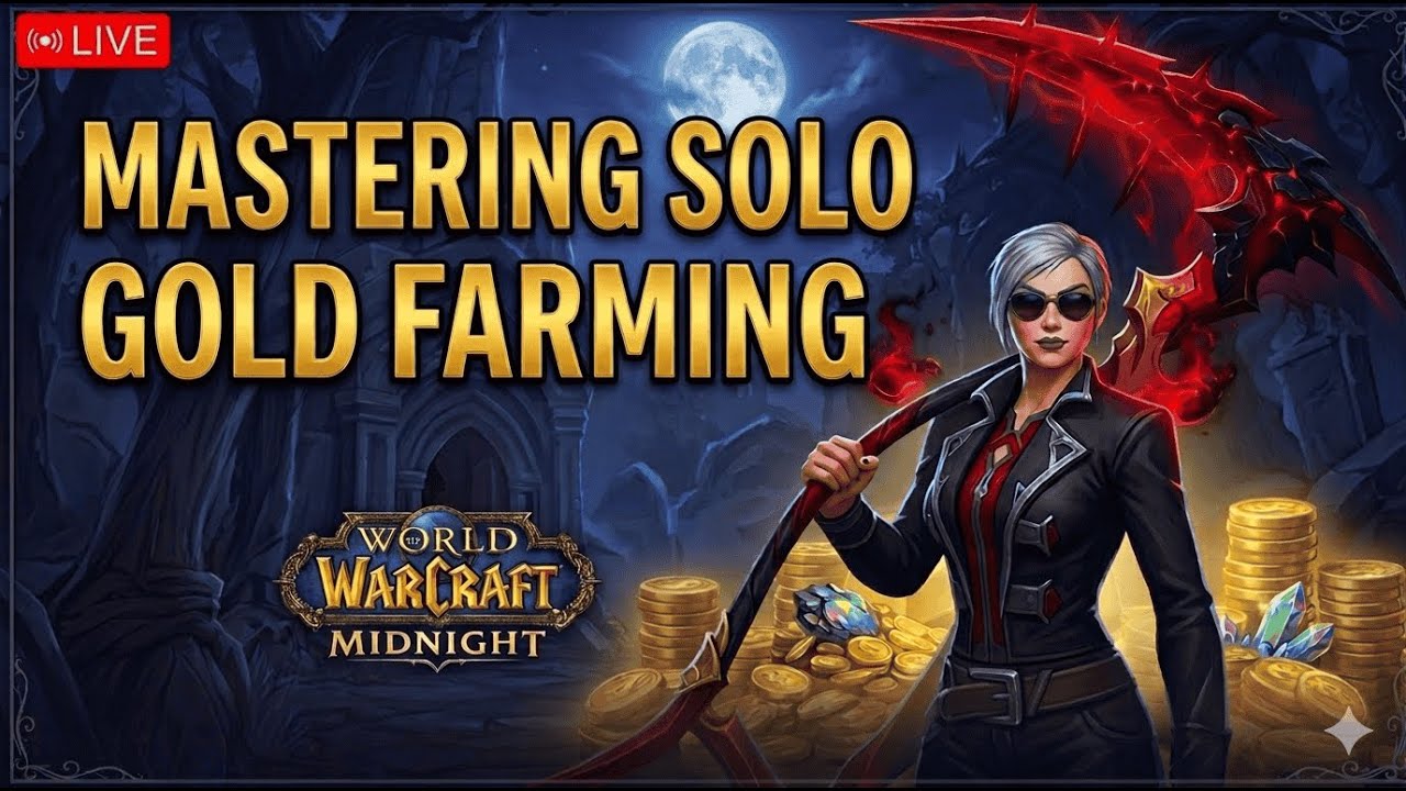 Freeeee loot, soaking it all up | Solo Gold Farming WoW Midnight LIVE
