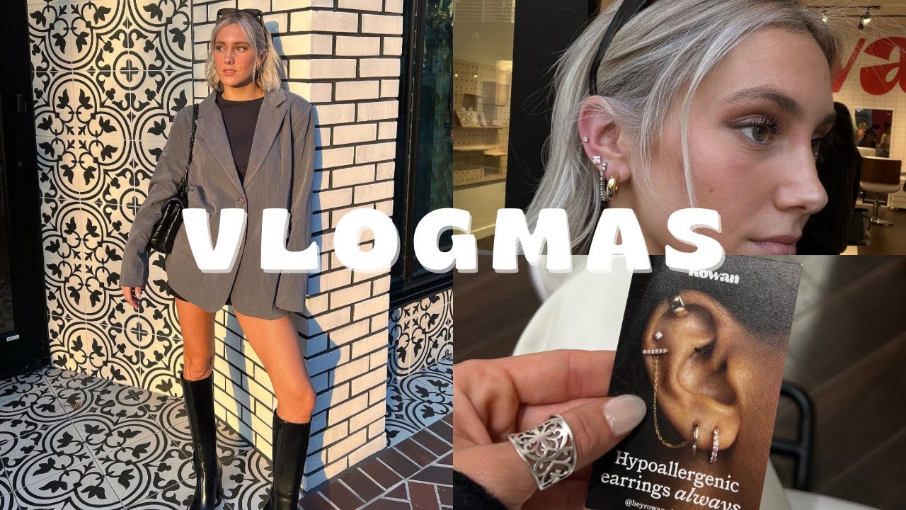 VLOGMAS DAY 11 | getting my hair done & getting two new piercings - YouTube
