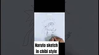 Naruto sketch in chibi style drawing naruto shorts shortsvideo viral pencilsketch