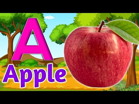 Phonics Song with TWO Words - A For Apple - ABC Alphabet Songs with Sounds for Children
