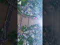 Drone view of the flooded river and the Pune metro stations #pune #punemetro #puneflood #metro