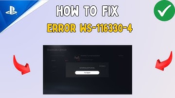 How to Fix Error Code WS-116330-4 in PS5