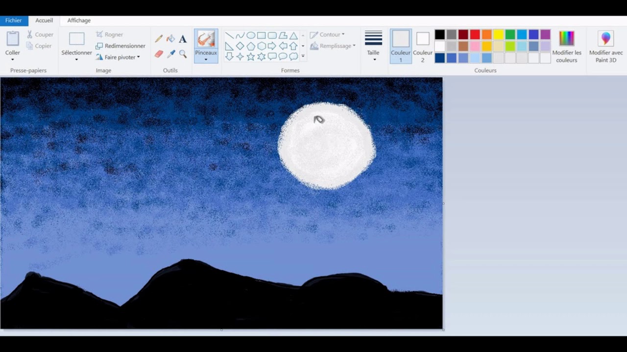 Summer Night Tuto (using Microsoft Paint) - Digital Art 🎨 - YouTube