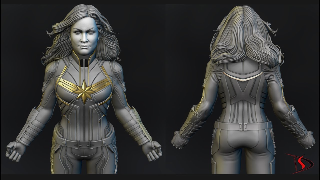 captain marvel zbrush