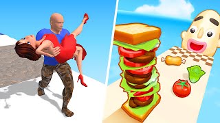 Sandwich Runner | Girl Rider - All Level Gameplay Android,iOS - NEW BIG APK UPDATE