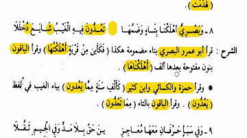🔰فرش حروف سورة الحج🔰 شرح نظم الشاطبية فى دقيقة🔰 قراءات🔰8