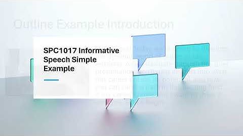 Informative Speech Example Video and Audio Presentation