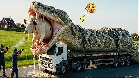 Heroic Rescue Team Saves Lonely Cow from Deadly Giant Python🐍