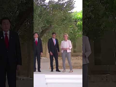 World leaders gather as Italy's Giorgia Meloni opens G7 summit #Shorts