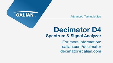 Decimator D4 RF Spectrum & Signal Analyzer