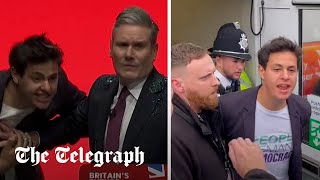 video: Lax Labour conference security under spotlight after Keir Starmer interrupted by glitter protester