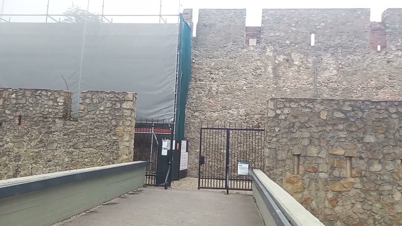 The old city walls, the church St Martin's and the UFO in Bratislava!