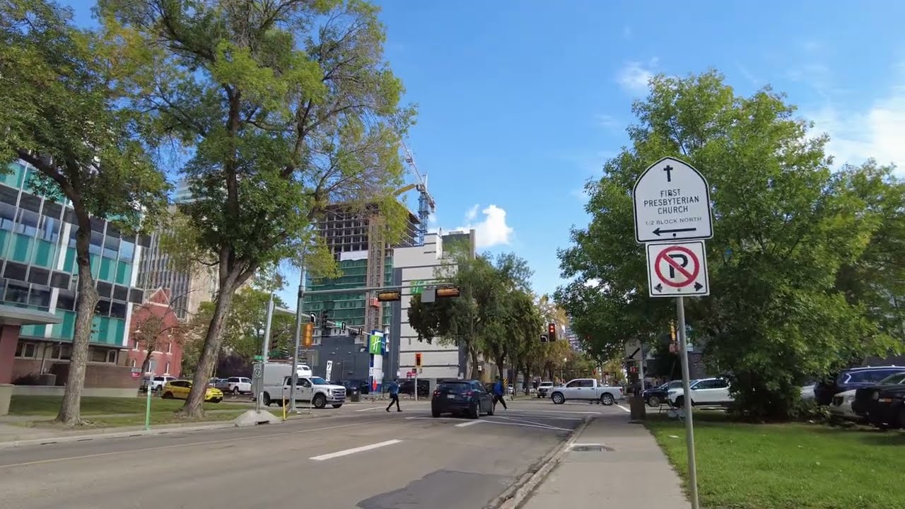 Walking around downtown Edmonton