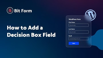 How to Add and Customize the Decision Box Field in Bit Form | Step-by-Step Tutorial
