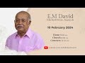 Em david  funeral live