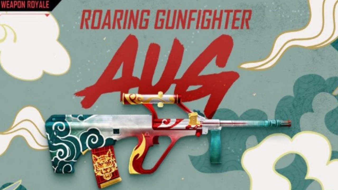 new aug roaring gunfighter skin gameplay garenafreefire 