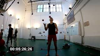 5 ball world record, 3h 44m 46s