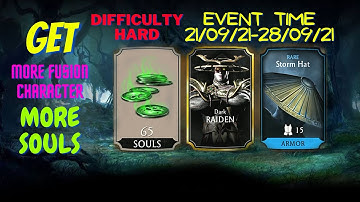 Mk mobile Dark Raiden challenge difficulty hard | get free souls | get fusion character & equipment