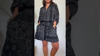 Ole Bubble Cotton Bandana Shorts Black