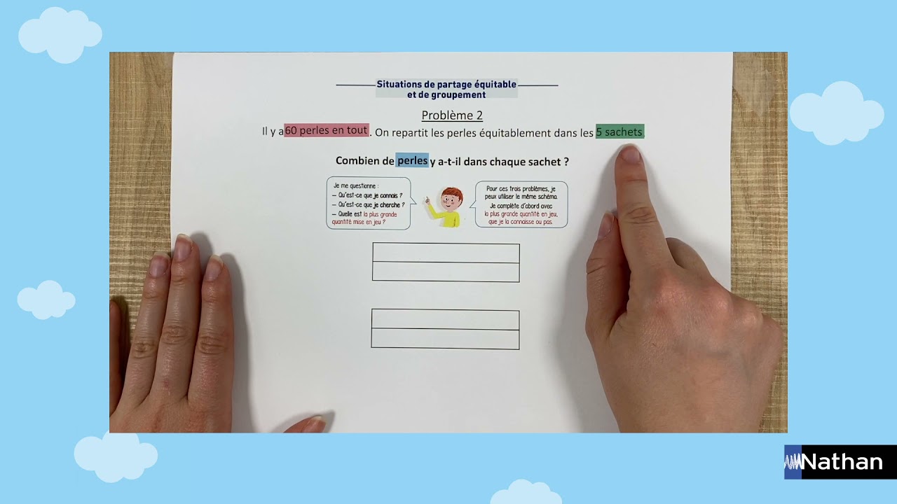 Apprendre à chercher : Résoudre un problème de partage équitable et de groupement