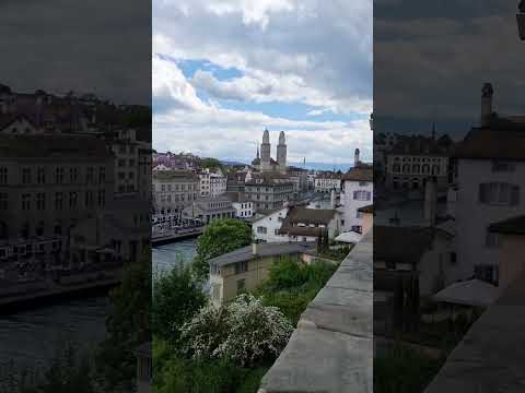 Обзор Цюриха с холма Линдехофф. Zurich, view from Linderhof hill. #zurich #lindehoff