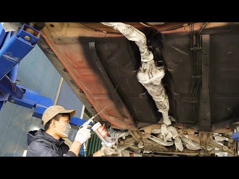 Các bước sơn chống rỉ, chống ồn gầm xe ô tô bằng chai phủ gầm Wurth