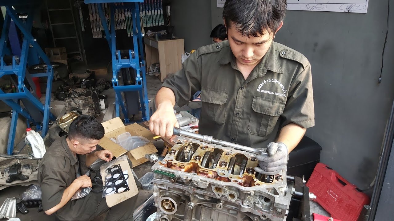 Đại tu máy honda accord P3 - gara Cường Nguyễn